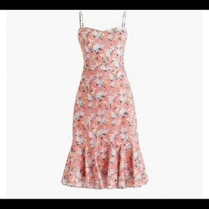Ruffle hem midi Jcrew floral dress
